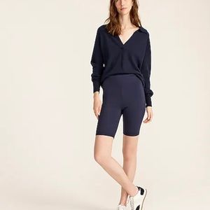 (Navy) J CREW Bike short in Signature flex